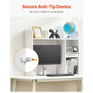 VEVOR Λευκή Επιτραπέζια Ραφιέρα 2 Επιπέδων για Γραφείο & Σπίτι ZMSJDNZSJMB2EZ0EXV0 - Image 5