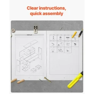 VEVOR Μαύρο Επιτραπέζιο Ράφι 3 Επιπέδων για Γραφείο & Σπίτι ZMSJDNZSJMB3FTXWIV0 - Image 4