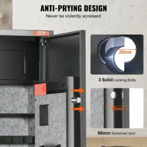 VEVOR Χρηματοκιβώτιο Όπλων με Ψηφιακό Πληκτρολόγιο για 5 Όπλα  ZQJDSX78ZZW99Q44OV9 - Image 4