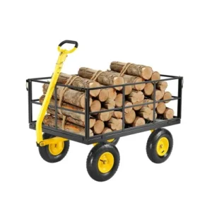 VEVOR Ατσάλινο Καρότσι Κήπου 1400lb Βαρέως Τύπου με Ρόδες 13in ZXHYTCHH1400QIBNMV0