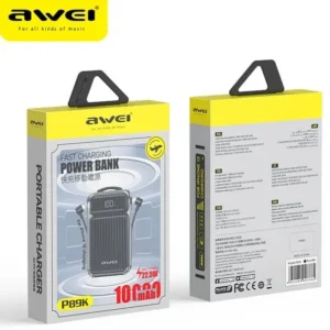 Powerbank - P89K - 10.000mah - AWEI - 007665 - Black - Image 3