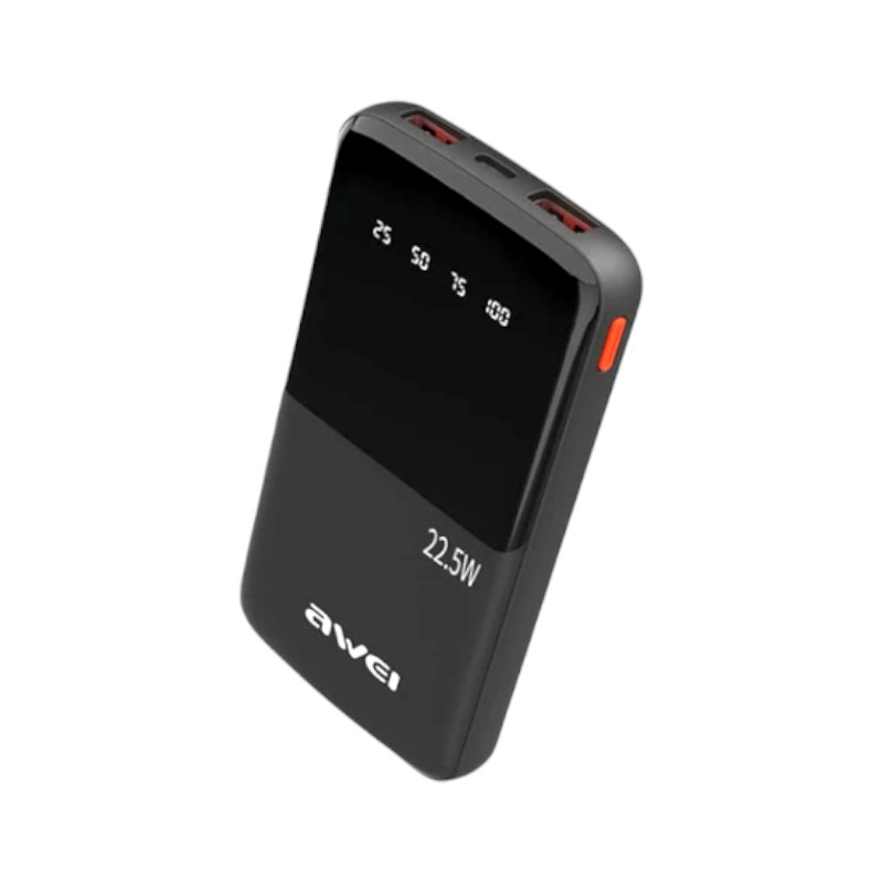 Powerbank - P10K - 10.000mah - 22.5W - AWEI - 008518 Powerbank - P10K - 10.000mah - 22.5W - AWEI - 008518