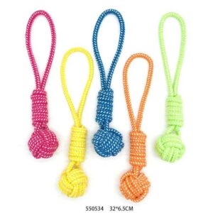 Παιχνίδι σκύλου σχοινί με μπάλα - 32cm - 12pcs - 550534 - Image 4