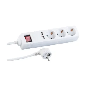 Πολύπριζο 3 θέσεων με διακόπτη και 2 θύρες USB - Σούκο - ST-GB03SU - 3m - 031337