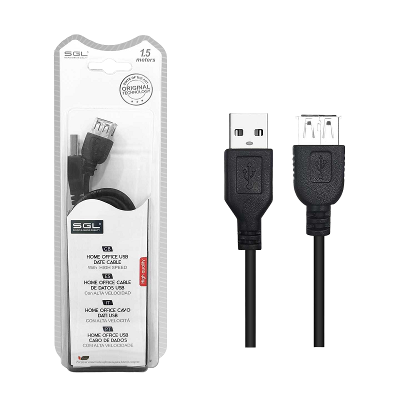 Καλώδιο USB 2.0 - 4S - Male/Female - 1.5m - 097213 Καλώδιο USB 2.0 - 4S - Male/Female - 1.5m - 097213