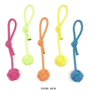 Παιχνίδι σκύλου σχοινί με μπάλα - 40cm - 12pcs - 550548 - Image 6