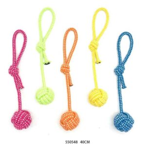 Παιχνίδι σκύλου σχοινί με μπάλα - 40cm - 12pcs - 550548 - Image 4