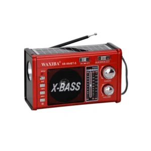 Επαναφορτιζόμενο ραδιόφωνο με ηλιακό πάνελ - XB864 BT-S - 108648 - Red