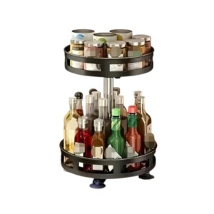 Ραφιέρα οργάνωσης κουζίνας περιστρεφόμενη διώροφη - 11902 - 114005 - Black