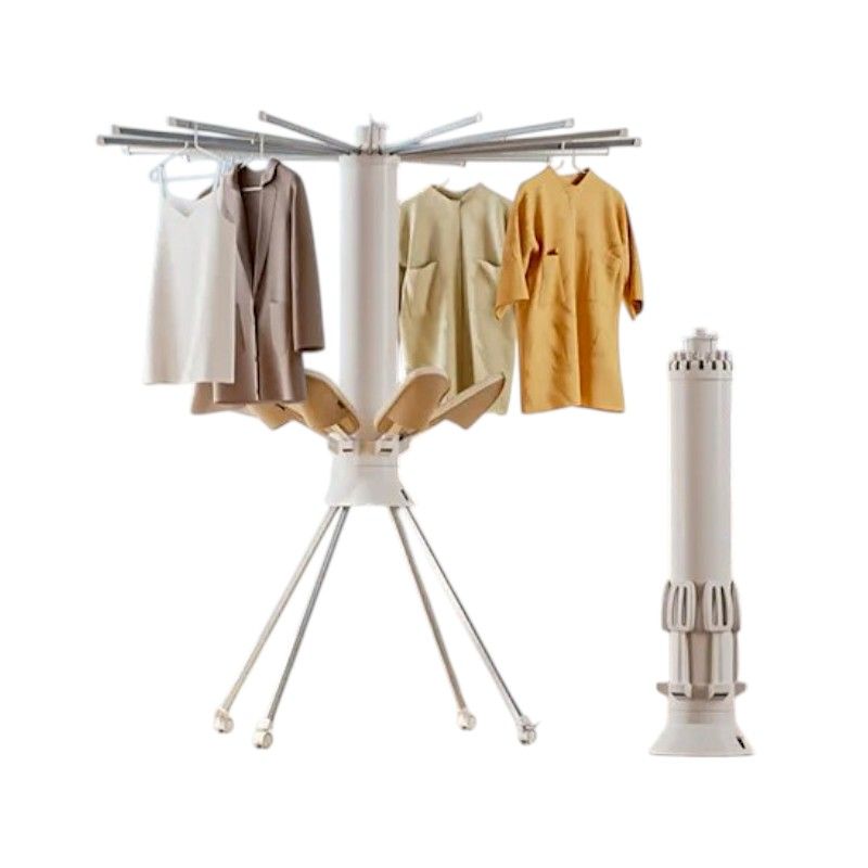 Πτυσσόμενη κρεμάστρα δαπέδου & απλώστρα ρούχων τροχήλατη - 12004 - 114289