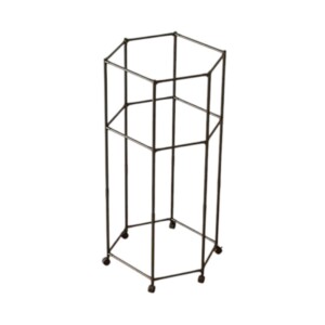 Τροχήλατη κρεμάστρα δαπέδου εξάγωνη 2 επιπέδων - YH9913-2 - 114326 - Black