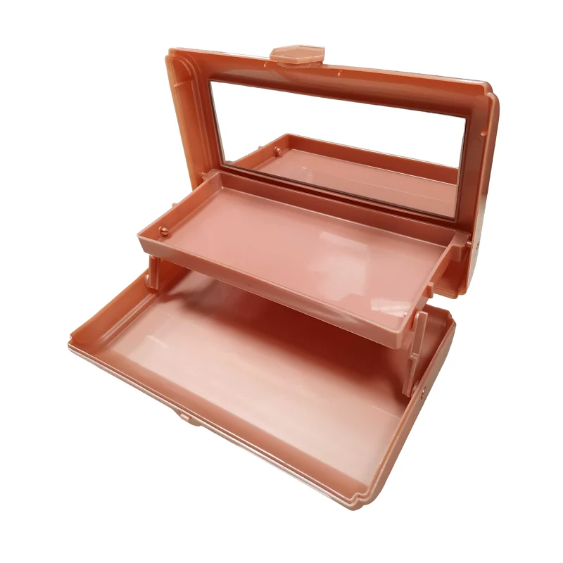 Κουτί οργάνωσης μακιγιάζ με καθρέπτη - 575 - 121064 - Beige Κουτί οργάνωσης μακιγιάζ με καθρέπτη - 575 - 121064 - Beige