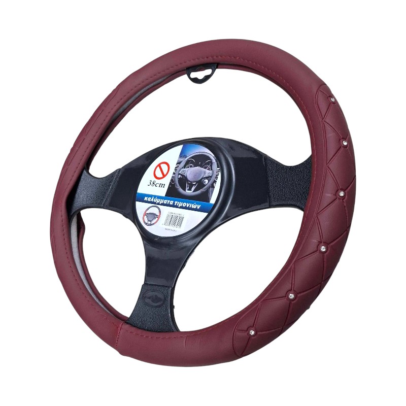 Κάλυμμα τιμονιού αυτοκινήτου - SMZ-1 - 123015 - Dark Red Κάλυμμα τιμονιού αυτοκινήτου - SMZ-1 - 123015 - Dark Red