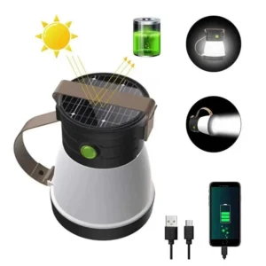 Επαναφορτιζόμενος φακός/φαναράκι LED με ηλιακό πάνελ - 1158 - 128605 - Image 2