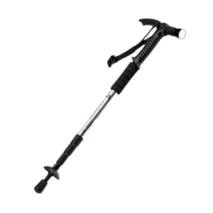 Τηλεσκοπικό μπαστούνι ορειβασίας με φακό - Μπατόν - 138339 - Silver