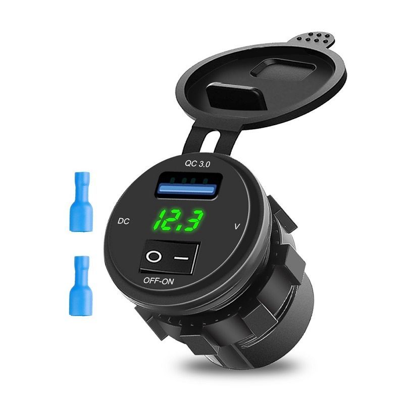 Φορτιστής αναπτήρα αυτοκινήτου με βολτόμετρο - Quick Charger - 1540405/05 - 150792 Φορτιστής αναπτήρα αυτοκινήτου με βολτόμετρο - Quick Charger - 1540405/05 - 150792