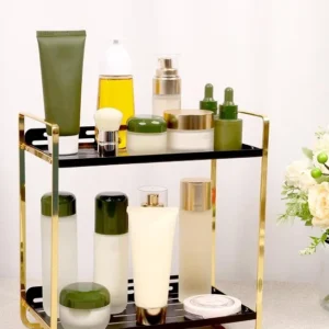 Ραφιέρα οργάνωσης καλλυντικών - MZY502B - 170257 - Black/Gold - Image 2