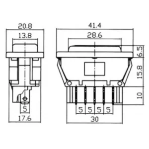 Διακόπτης ηλεκτρικών παραθύρων οχημάτων On/Off - R-F13502-05-1U - 180926 - Image 2