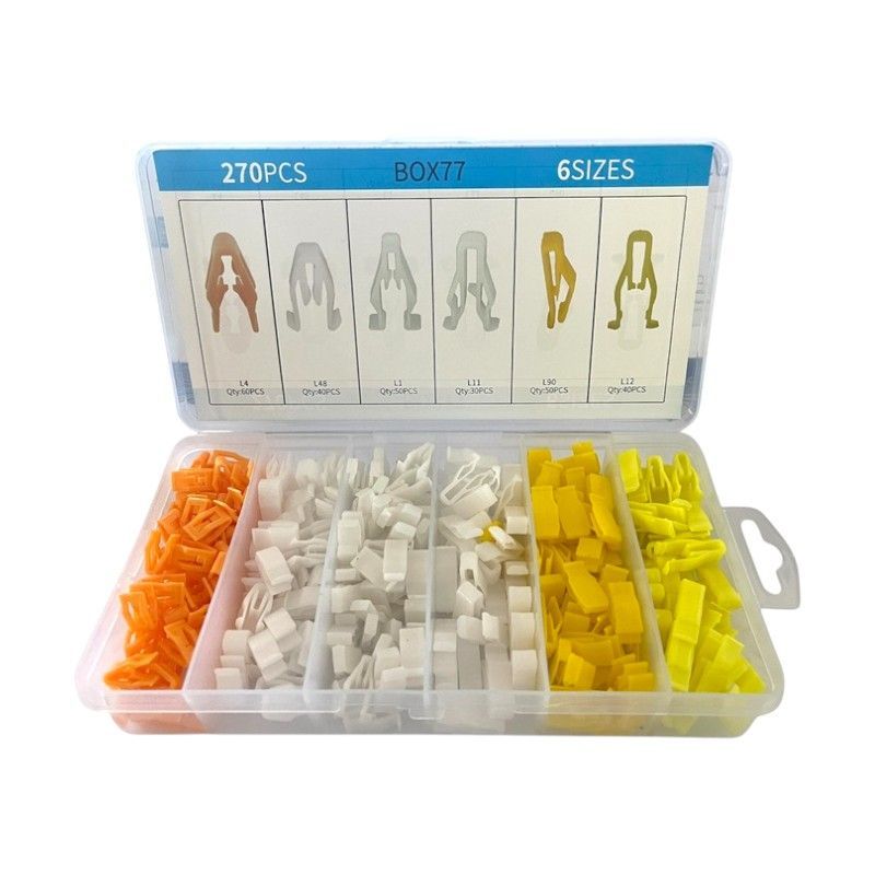 Σετ συνδετήρες αυτοκινήτου 6 τύπων - 1806202 - 270pcs - 180978 Σετ συνδετήρες αυτοκινήτου 6 τύπων - 1806202 - 270pcs - 180978