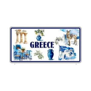 Μεταλλική πινακίδα Souvenir - 12pcs - Greece - 15x30cm - 181040