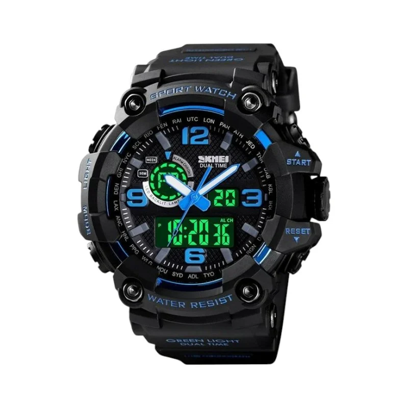 Ψηφιακό/αναλογικό ρολόι χειρός – Skmei - 1520 - Black/Blue Ψηφιακό/αναλογικό ρολόι χειρός – Skmei - 1520 - Black/Blue