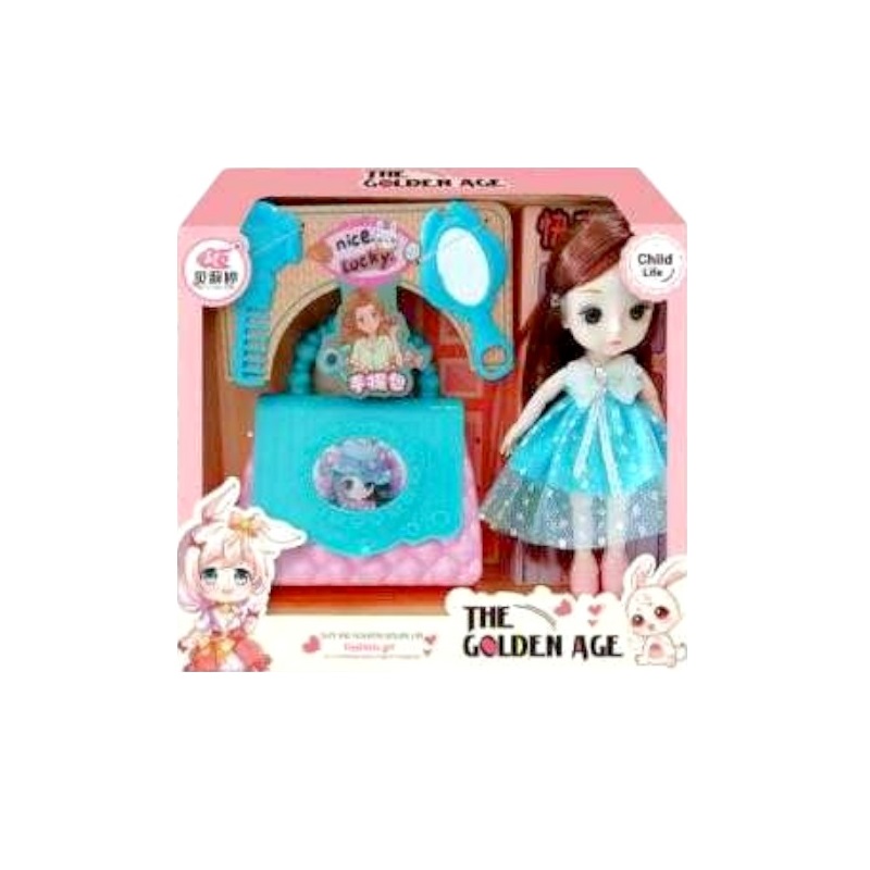 Σετ κούκλα Vintage με αξεσουάρ ομορφιάς - A810026 - 215355 Σετ κούκλα Vintage με αξεσουάρ ομορφιάς - A810026 - 215355