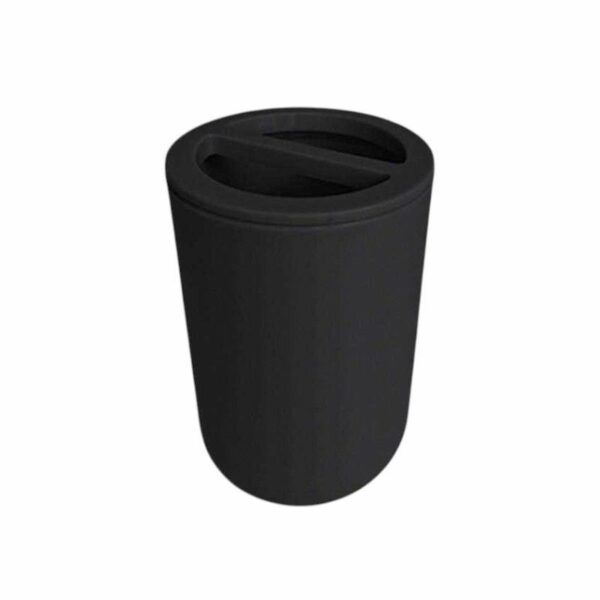 Θήκες οδοντόβουρτσας πλαστικές σε σετ 5Χ - Black - 21788