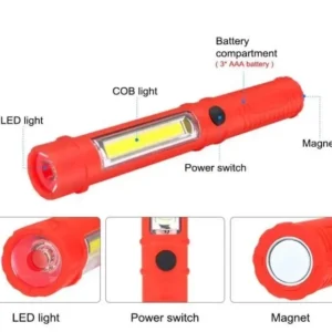 Φακός μπαταρίας LED Mini - Ράβδος - 909A - 219095 - Red - Image 2