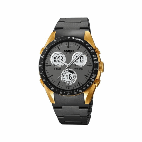 Ψηφιακό/αναλογικό ρολόι χειρός - Skmei - 2109 - Black/Gold