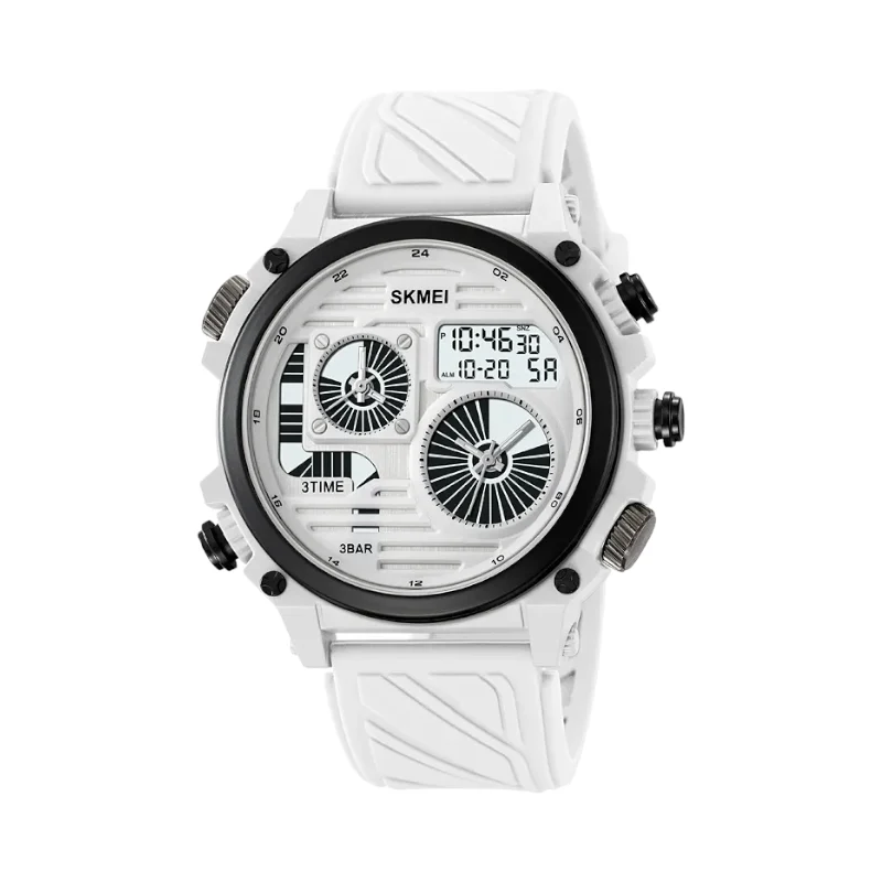 Ψηφιακό/αναλογικό ρολόι χειρός – Skmei - 2202 - White