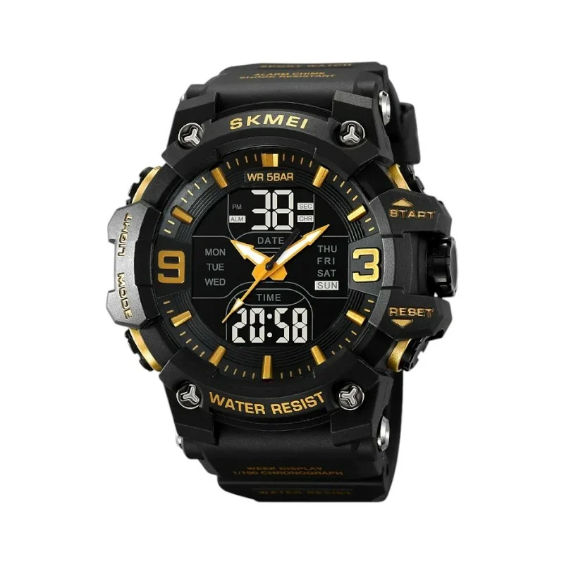 Ψηφιακό/αναλογικό ρολόι χειρός – Skmei - 2222 - Gold Ψηφιακό/αναλογικό ρολόι χειρός – Skmei - 2222 - Gold