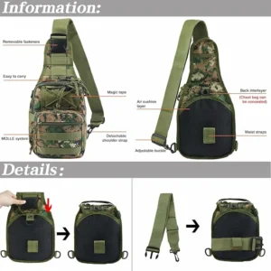 Σακίδιο πλάτης/στήθους - One Strap - BL050-B14 - 270546 - Army Beige - Image 4