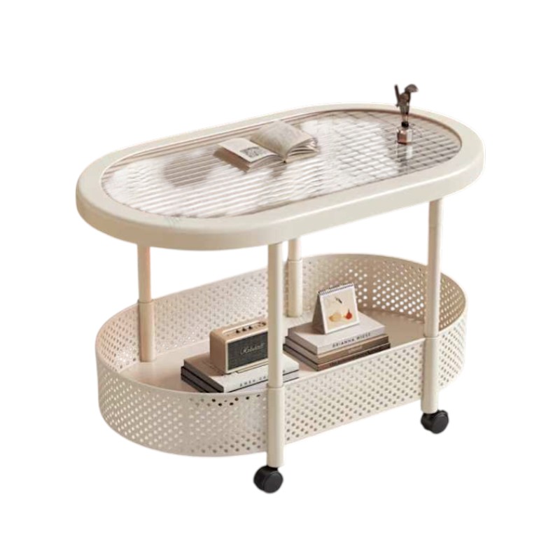 Τροχήλατο βοηθητικό τραπέζι σαλονιού διώροφο - 10713 - 282173 - White Τροχήλατο βοηθητικό τραπέζι σαλονιού διώροφο - 10713 - 282173 - White