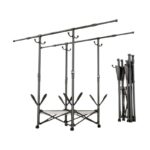 Πτυσσόμενη κρεμάστρα δαπέδου & απλώστρα ρούχων τροχήλατη - SG202604 - 282227 - Black