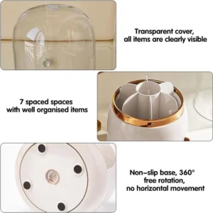 Θήκη οργάνωσης πινέλων μακιγιάζ - LD1023 - 292215 - White - Image 4