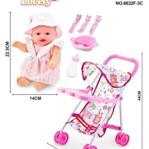 Παιδικό καροτσάκι μωρού με κούκλα – 6632F-3C - 307140 - Image 2