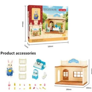 Κουκλόσπιτο mini με αξεσουάρ μπάνιου - A01 - 345228