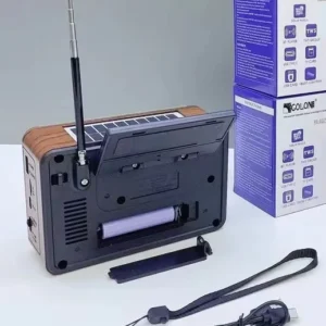 Επαναφορτιζόμενο ραδιόφωνο Retro με ηλιακό πάνελ - RX-836S-S - 370083 - Brown - Image 3