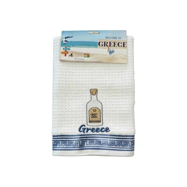 Πετσέτα ποτηρόπανο Souvenir με κέντημα - Σετ 12pcs - Greece - 416419