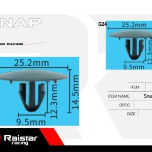 Σετ συνδετήρες αυτοκινήτου - 10pcs - R-F16101-24 - 180870 - Image 6
