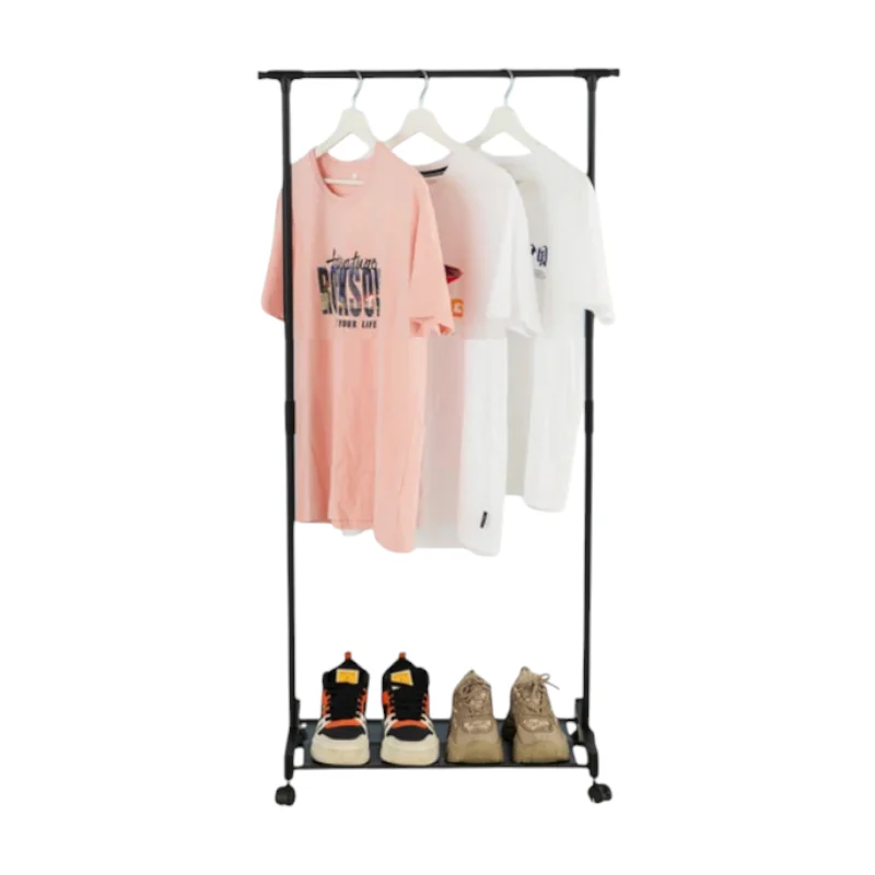 Τροχήλατη κρεμάστρα δαπέδου με ράφι παπουτσιών - 901 - 522176 - Black Τροχήλατη κρεμάστρα δαπέδου με ράφι παπουτσιών - 901 - 522176 - Black