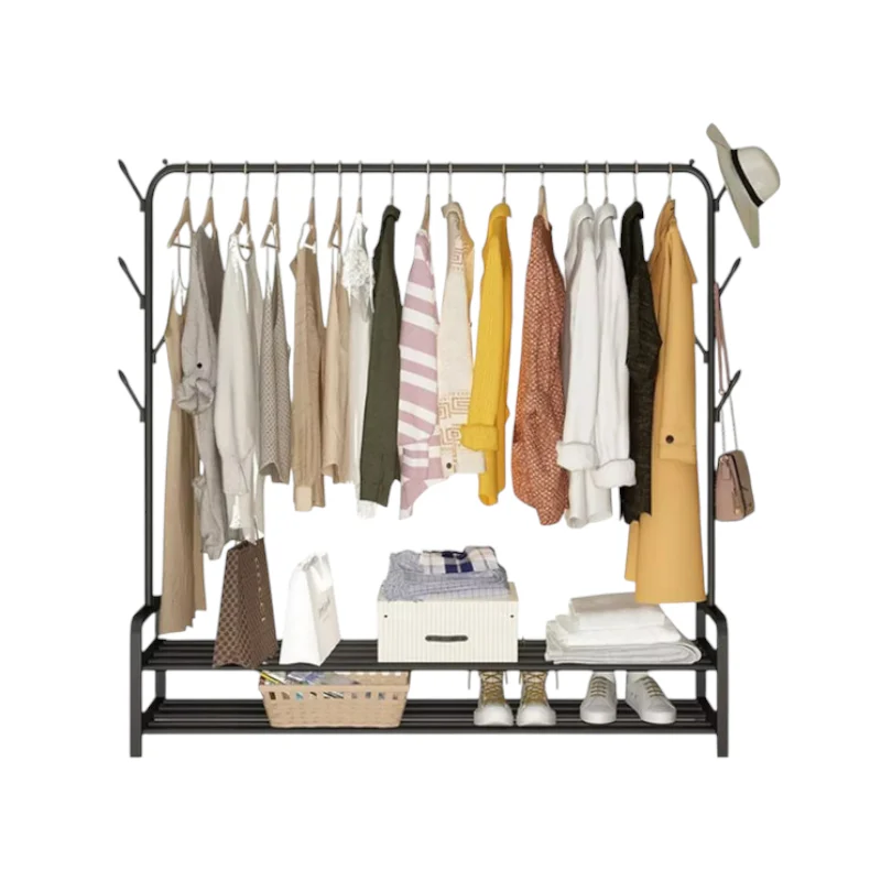 Κρεμάστρα δαπέδου με ράφια παπουτσιών - YP607 - 522602 - Black Κρεμάστρα δαπέδου με ράφια παπουτσιών - YP607 - 522602 - Black