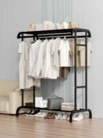 Κρεμάστρα δαπέδου με ράφι παπουτσιών - TM0021 - 522657 - Black - Image 2