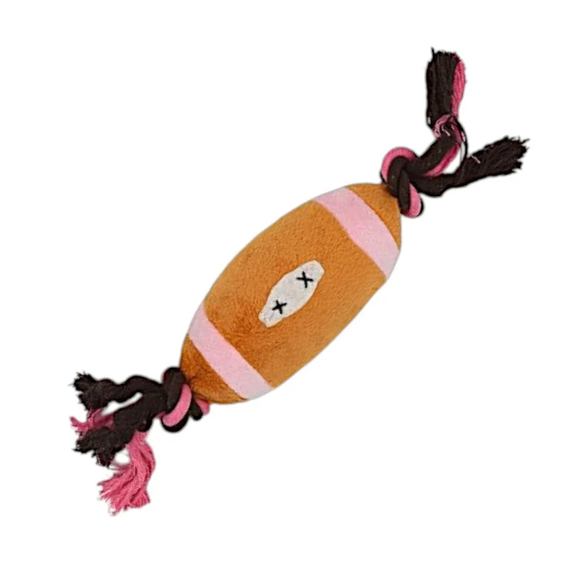 Λούτρινο παιχνίδι σκύλου μπάλα με σχοινί - 34x10cm - 550802 Λούτρινο παιχνίδι σκύλου μπάλα με σχοινί - 34x10cm - 550802