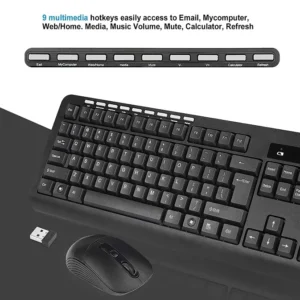 Σετ ασύρματο πληκτρολόγιο & ποντίκι H/Y - 2.4GHz - CMK-329 - 567892 - Image 2