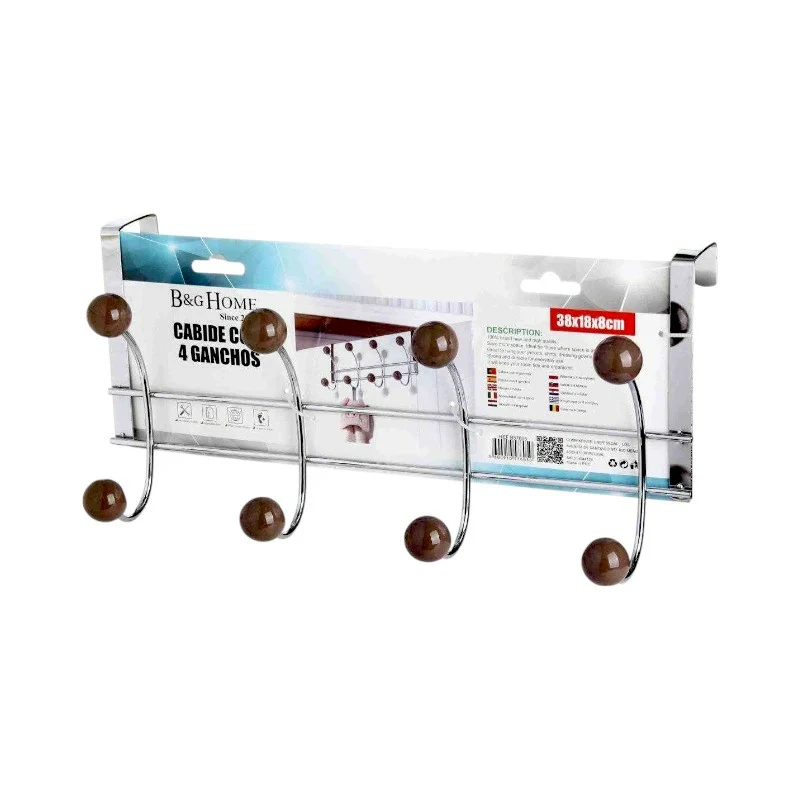 Μεταλλική κρεμάστρα πόρτας 4 θέσεων - 57605