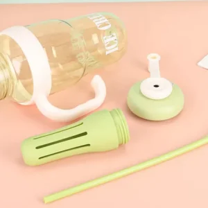 Φορητό παγούρι πλαστικό με καλαμάκι - 1300ml - RTS16 - 590166 - Pink - Image 2