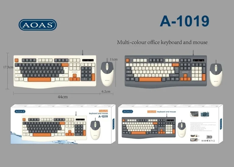 Σετ ενσύρματο πληκτρολόγιο & ποντίκι - A1019 - 656553 - Black - Image 2