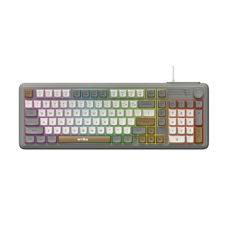 Ενσύρματο πληκτρολόγιο Η/Υ - LED RGB - WB-222 - Weibo - 658335 Ενσύρματο πληκτρολόγιο Η/Υ - LED RGB - WB-222 - Weibo - 658335