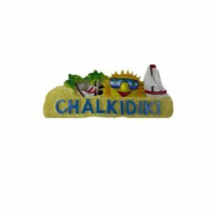 Tουριστικό μαγνητάκι Souvenir - Σετ 12pcs - Resin Magnet - Chalkidiki - 678094